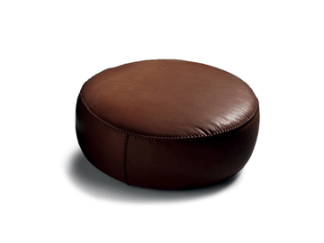 CASABLANCA - Round leather pouf by Black Tie - view 2